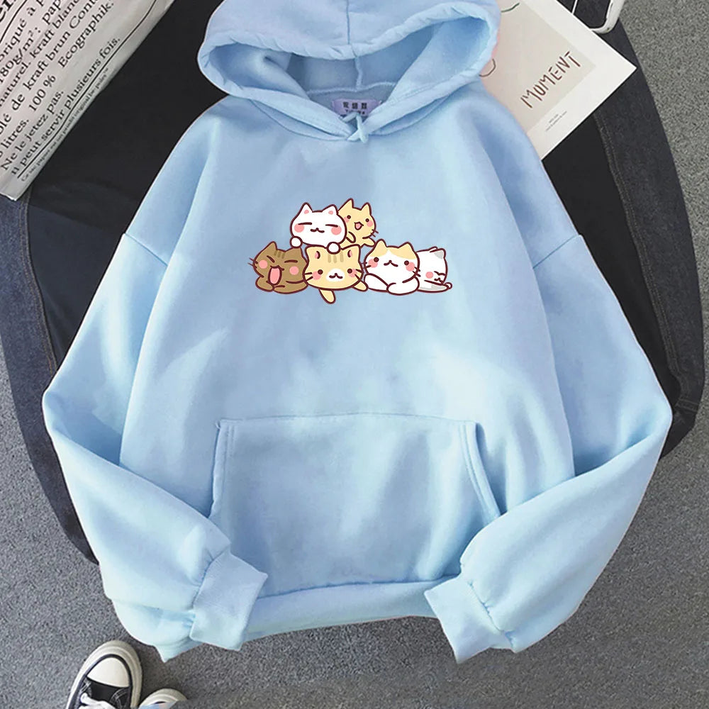 Kawaii Kitty Cuddles Hoodie