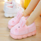 Kawaii Pink Bunny Platform Slippers