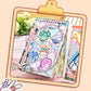 Front view on a clipboard of the ZIYI Dress Up Pixel Art Stickers