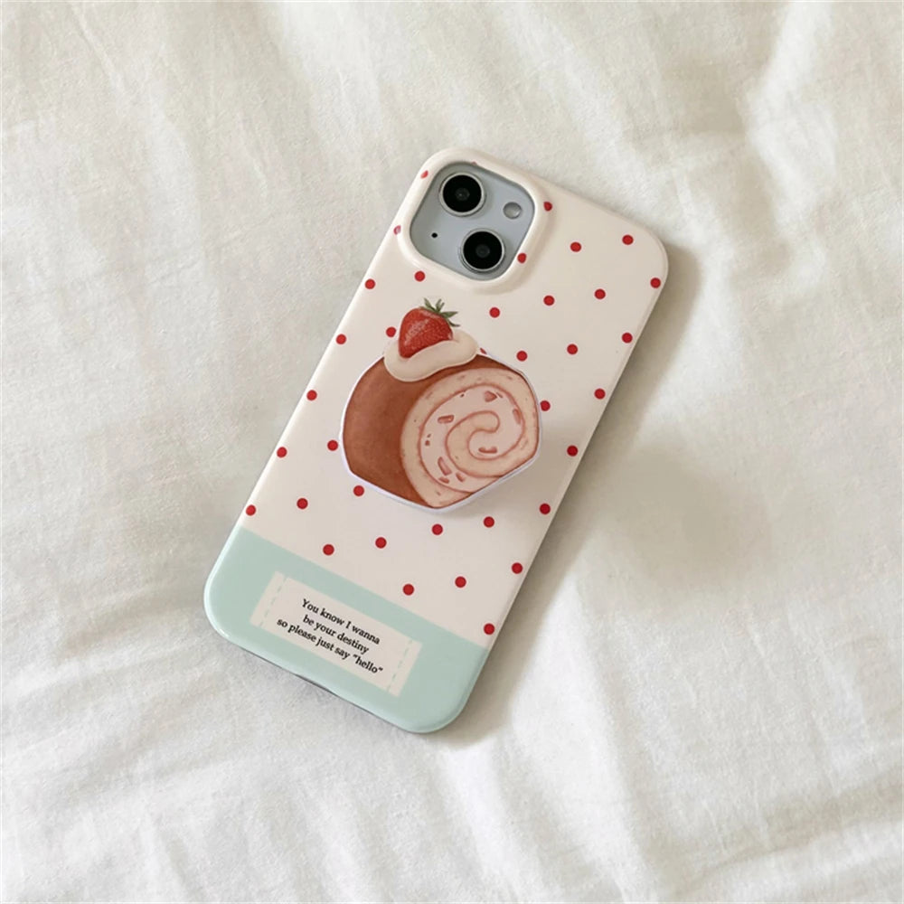 Strawberry Swiss Roll iPhone Case