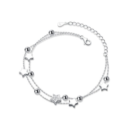 Kawaii 925 Sterling Silver Star Bracelet
