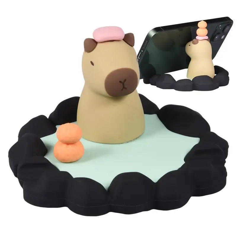 Cute Capybara Bath Phone Stand