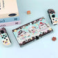 kawaii bear-themed Nintendo Switch case on a light blue background