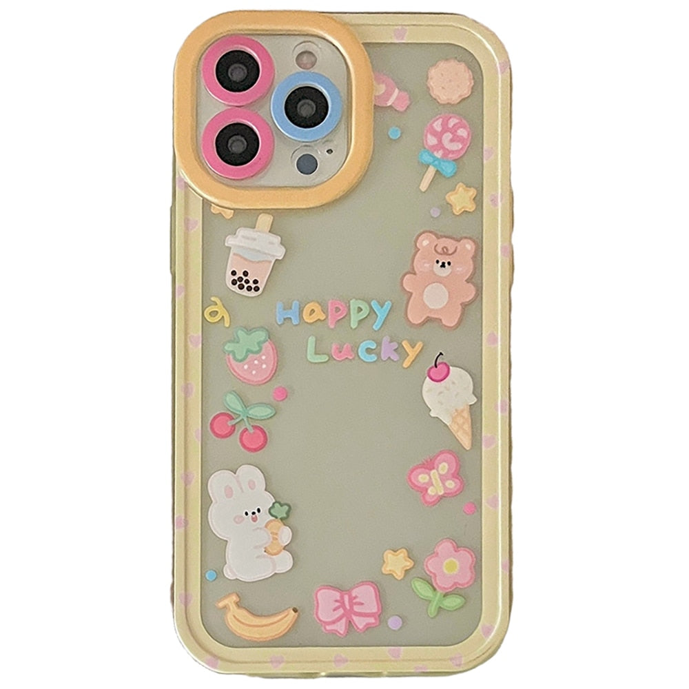 Kawaii Bunny, Bear, & Sweets iPhone Case
