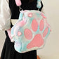 Kawaii Plush Paw Backpack