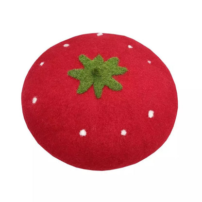 Kawaii Strawberry Beret Hat