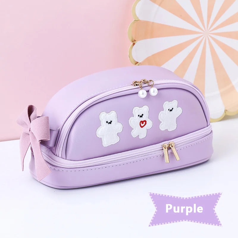 Double Compartment Pencil Bag