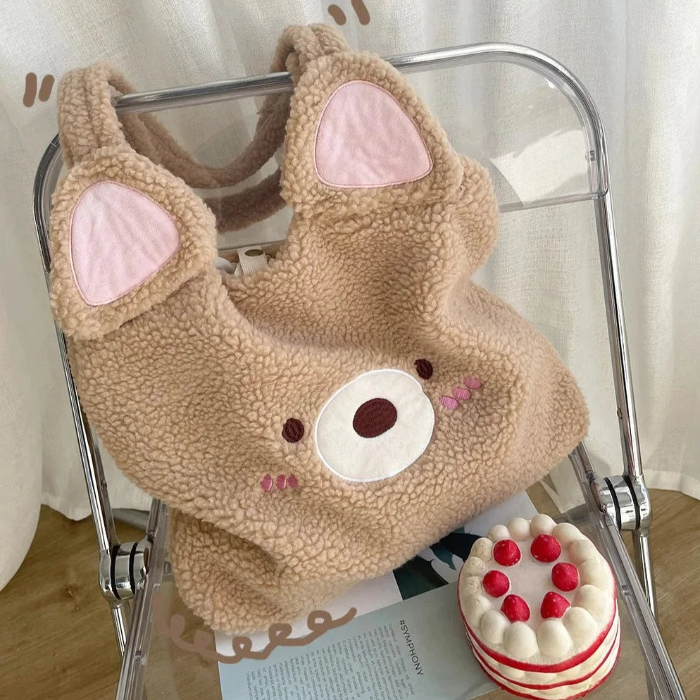 Kawaii Bunny & Bear Tote Bags