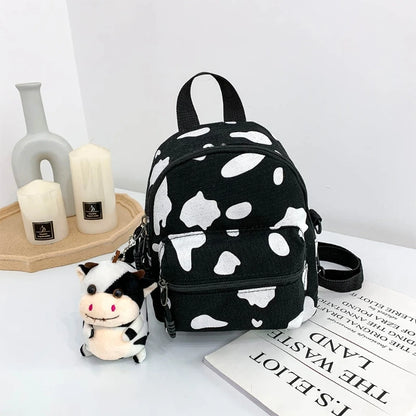 Kawaii Cow Print Mini Backpacks