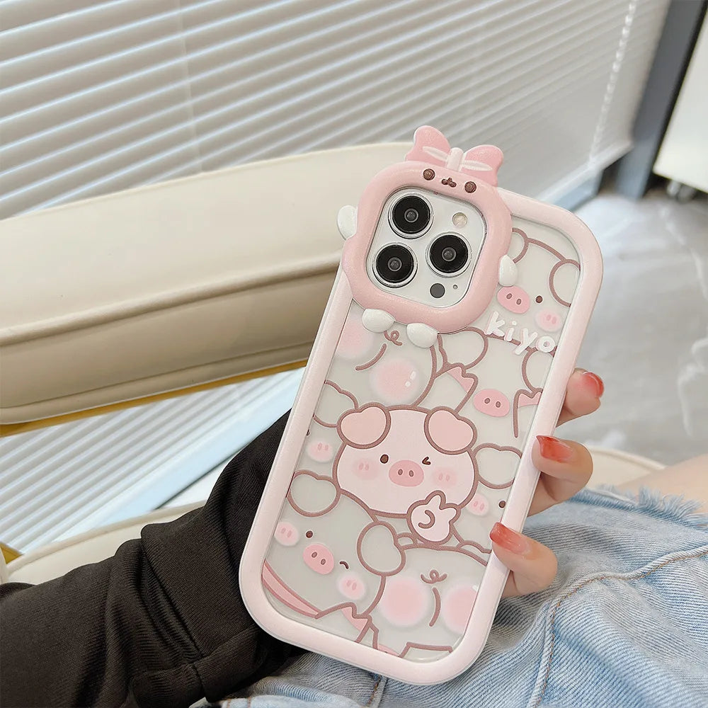 Kawaii Pigs iPhone Case