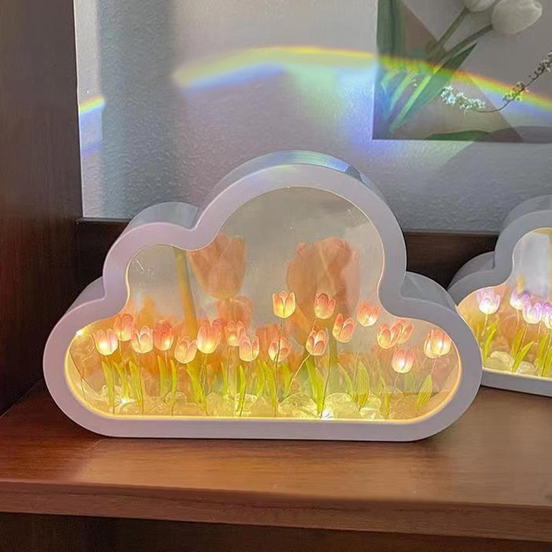 Kawaii DIY Tulip Cloud LED Night Light