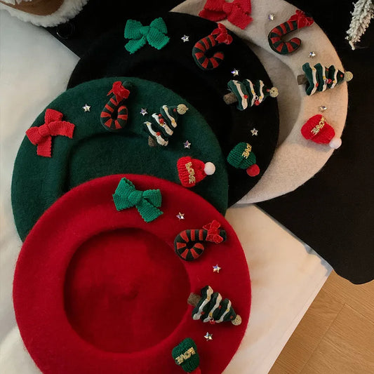 Christmas Beret Hats