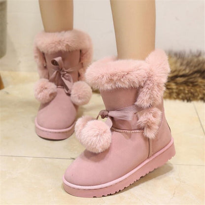Kawaii Aesthetic Coquette Womens Pink Winter Boots – The Kawaii Factory