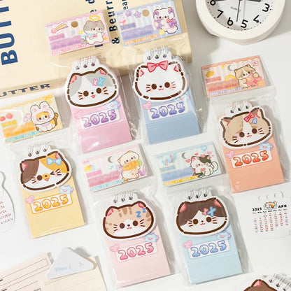 2025 Cute Cat Mini Desk Calendars