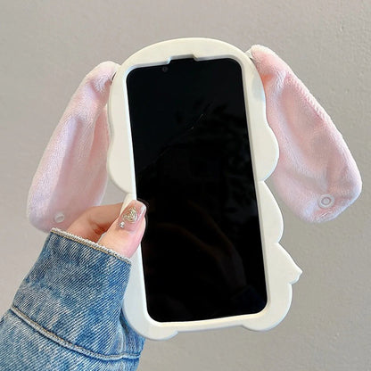 Kawaii Plush Ears Bunny iPhone Case