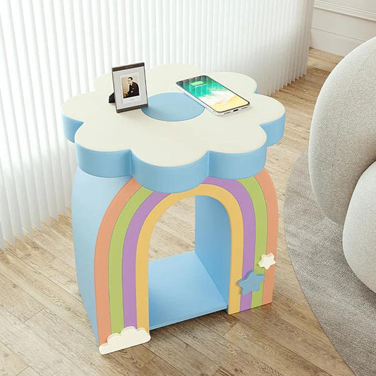 Kawaii Rainbow Flower Side Table
