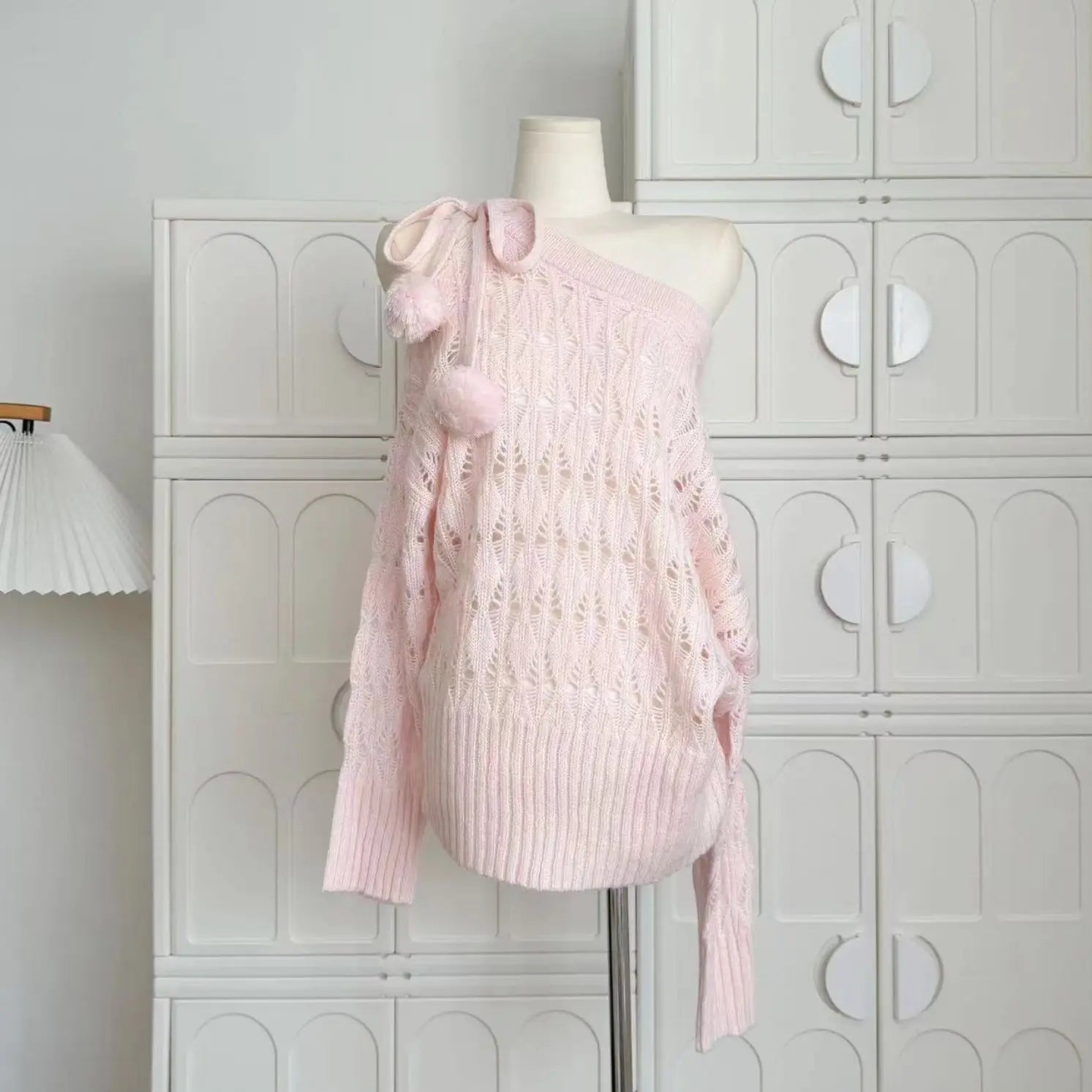 Cute Pom Poms Knit Sweater