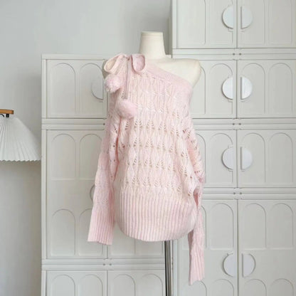 Cute Pom Poms Knit Sweater