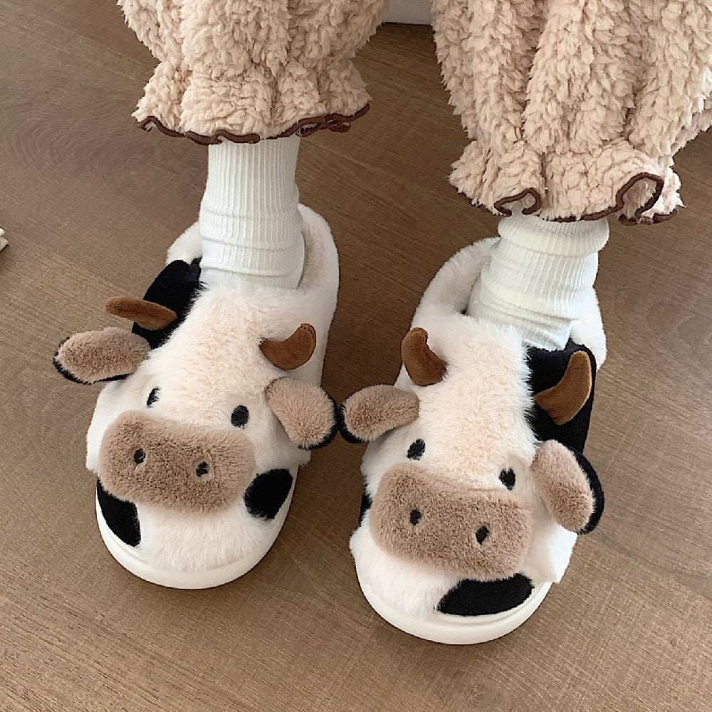 Kawaii Cow Slippers