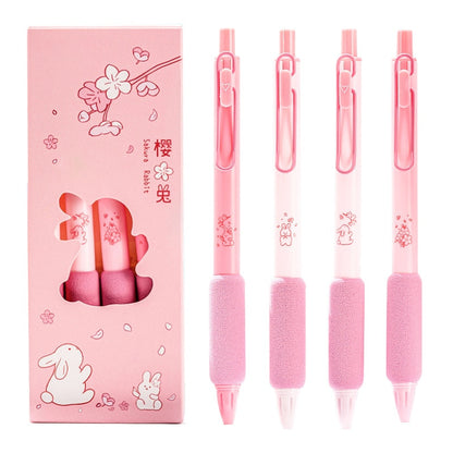 Kawaii Pink Sakura Rabbit Gel Pens