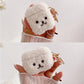 Kawaii White Plush Teddy Airpods Cases