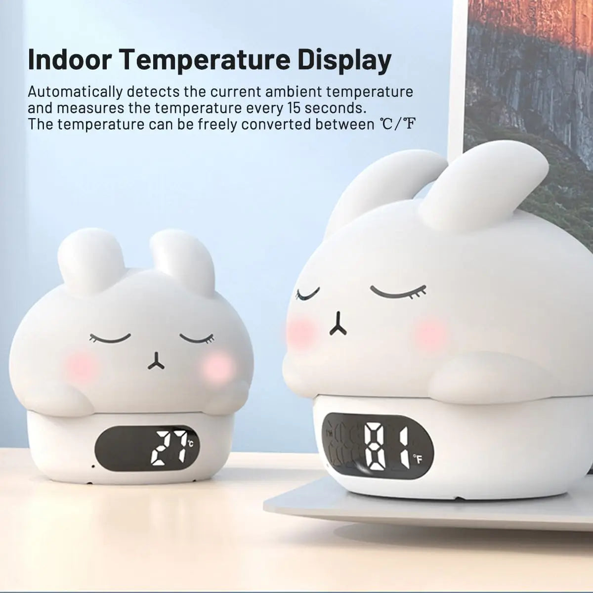 Bunny Night Light Alarm Clock – Kore Kawaii