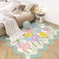 Kawaii Pastel Tulips Floor Rug