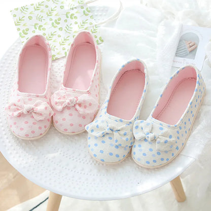 Lovely Polka Dot Slipper Shoes