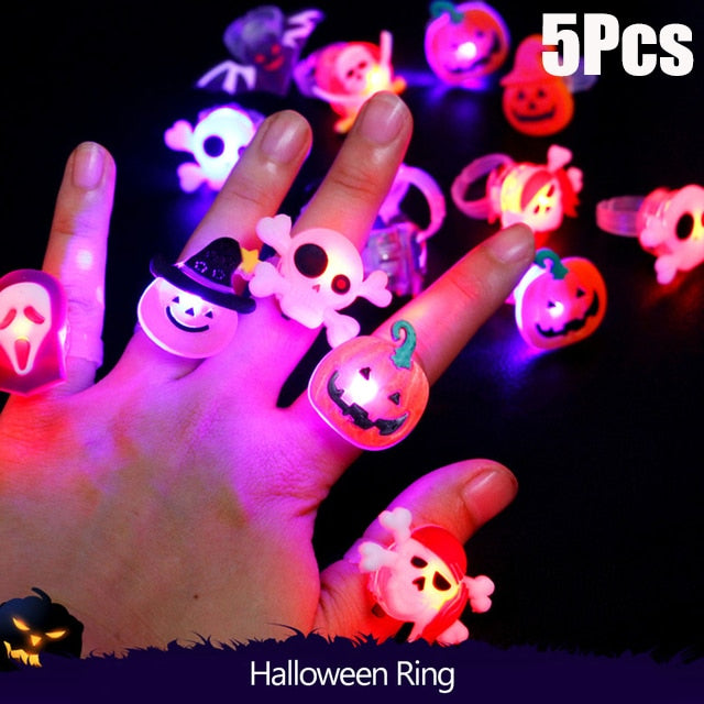 Kawaii Halloween Glow Rings