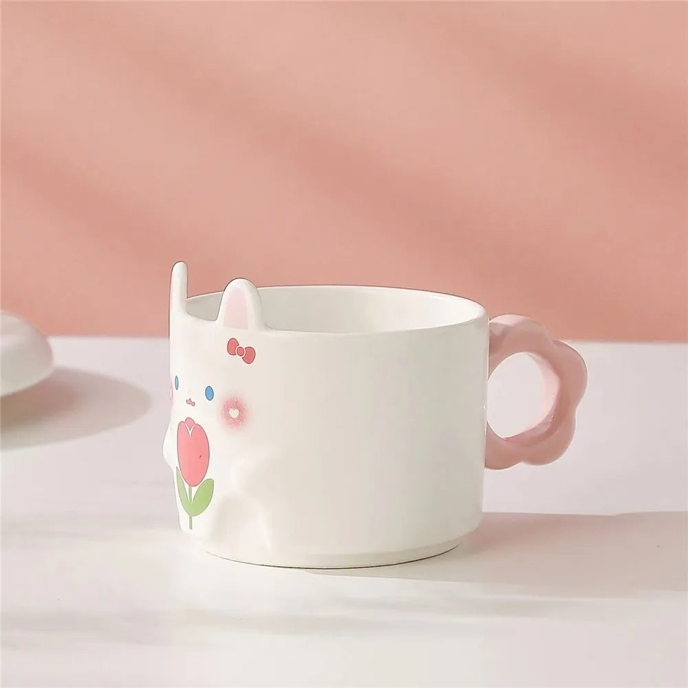 Stackable Cat & Bunny Mugs