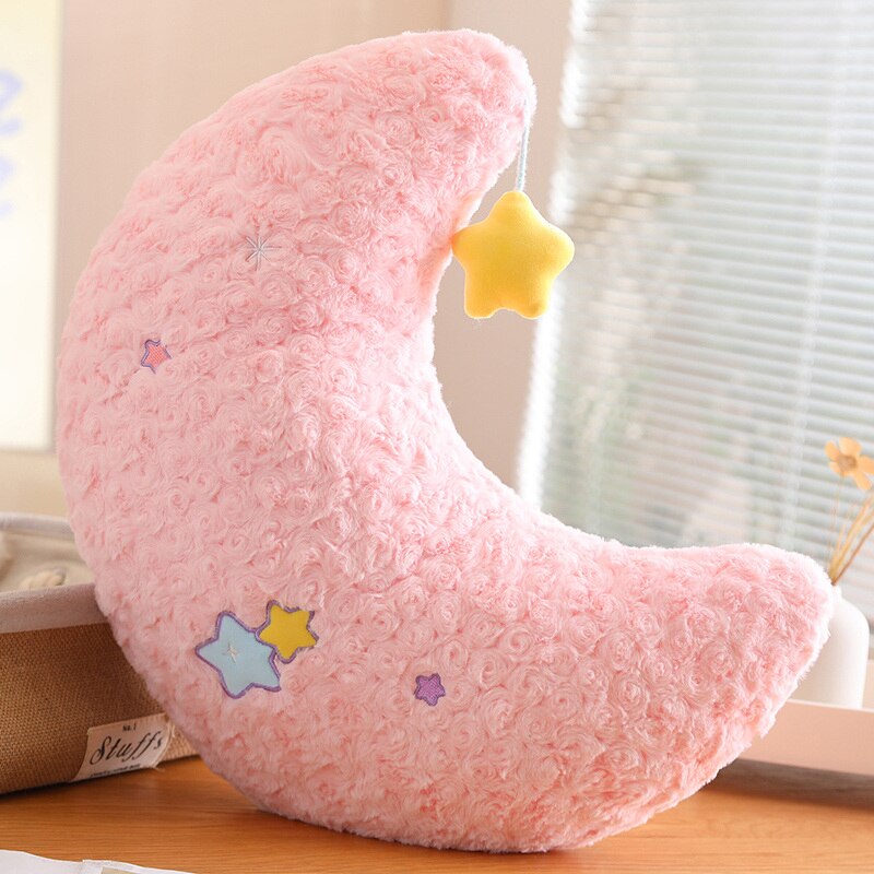 Kawaii Pink Moon Plushie PIllow