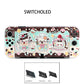 Nintendo Switch case with kawaii designs on a white background