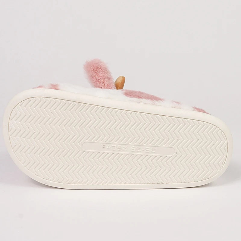 Kawaii Cute Cow Slippers sole 