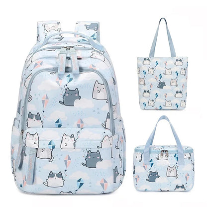 Kawaii Cats With Kites Backpack