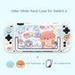 White hard case with otter design for Switch 2, including accessories on a light blue background.