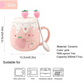 Kawaii Pink Strawberry Mug dimensions 