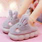 Kawaii Grey Bunny Platform Slippers