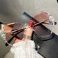 Kawaii Rhinestone Rimless Sunglasses