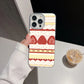 Kawaii Strawberries & Cream Cake Samsung Phone Case, this image is showing the strawberry red option for this phone case.