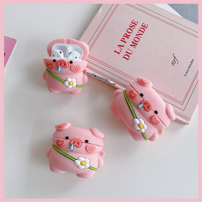 Kawaii Daisy Pig AirPods Case