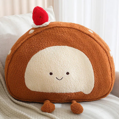 Kawaii Swiss Roll Plushie Pals in Brown