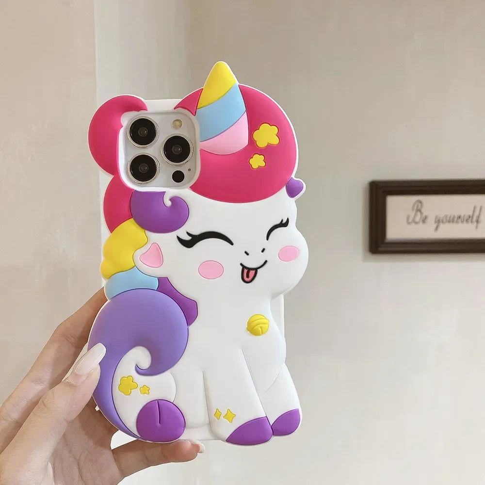 Cute Happy Unicorn iPhone Case