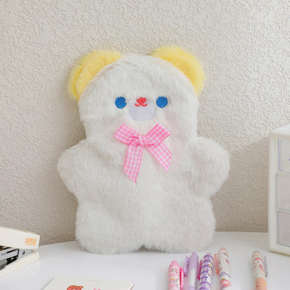 Plush Pastel Bear Pencil Case