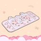 Phone case with cartoon design on a pink background