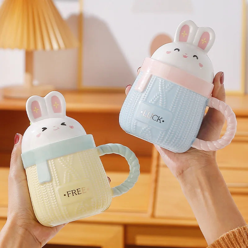 Pastel Bunny Ceramic Mugs
