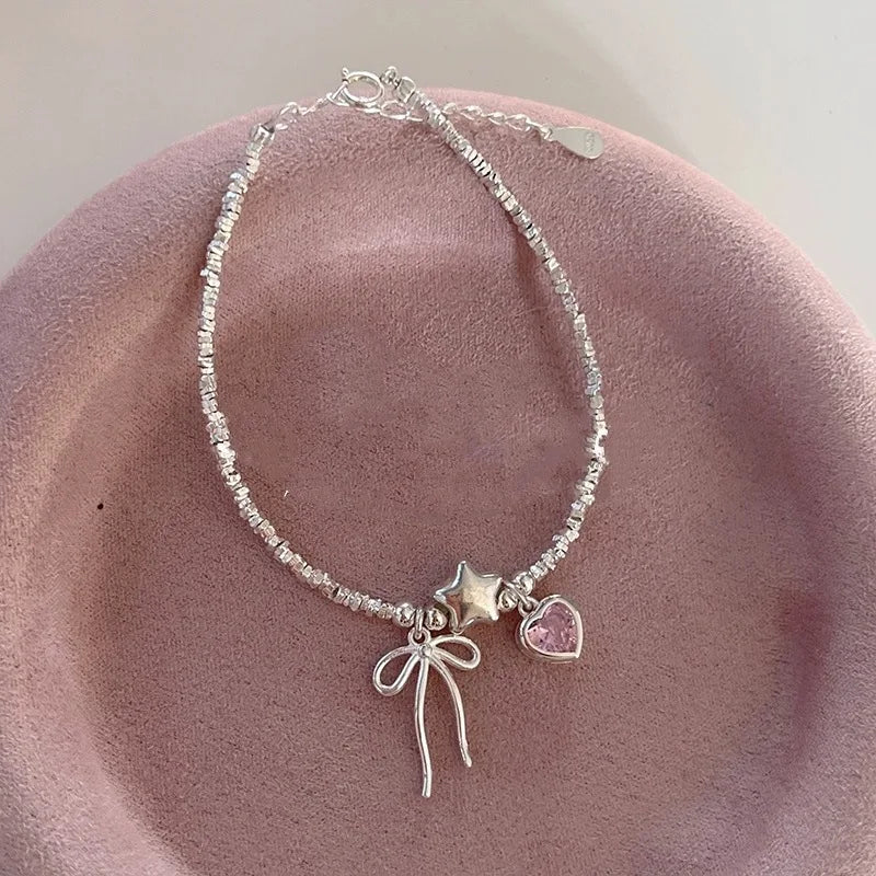 Star Heart Bow Bracelet