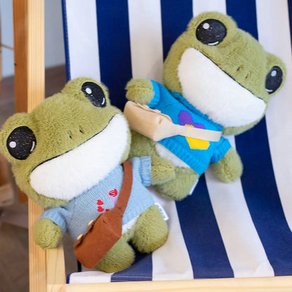 Kawaii Adventure Frog Plushie