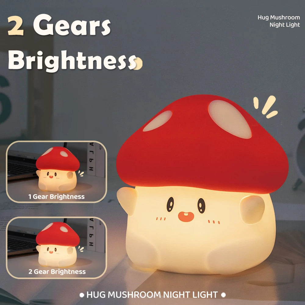 Kawaii Mushroom Night Light