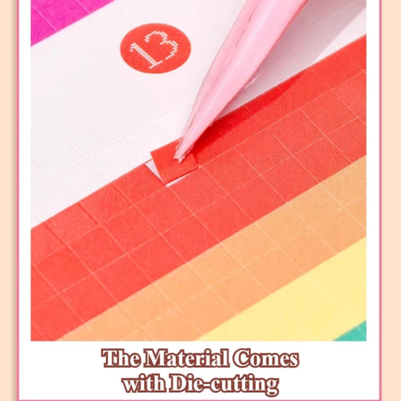 ZIYI Dress Up Pixel Art Stickers displaying die-cutting material 