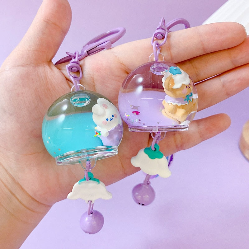 Kawaii Orchid Wind Chimes Keychains